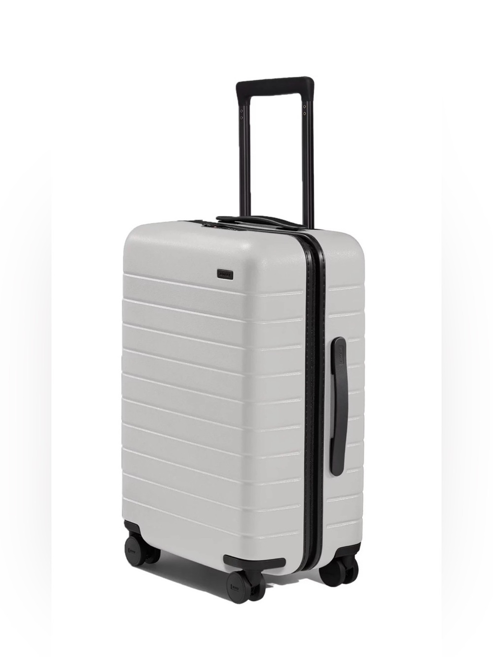 EUC Away Travel White Bigger Carry-On Suitcase (with battery!)